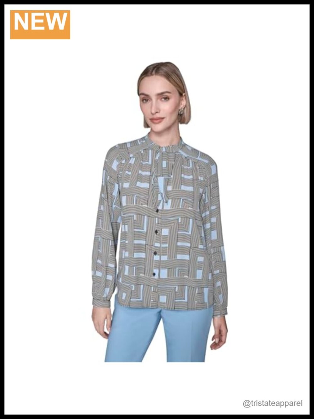 Karl Lagerfeld Long Sleeve Soft Suiting Blouse Women's Collared Button Up